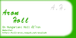 aron holl business card